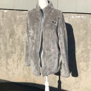 Fila Men's Size Sherpa Bomber Style Zip Up Jacket